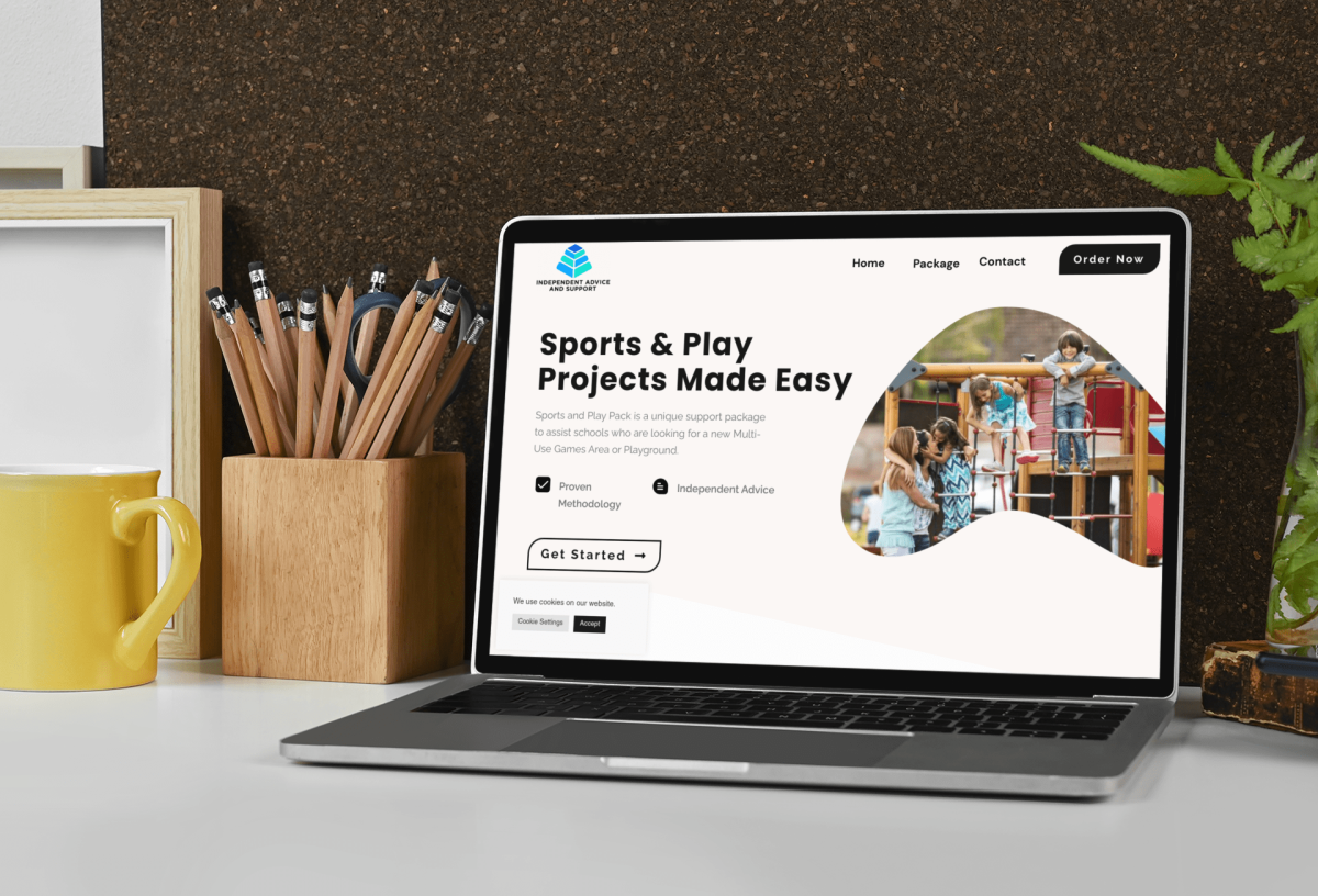 mockup ofSports & Play Packwebsite